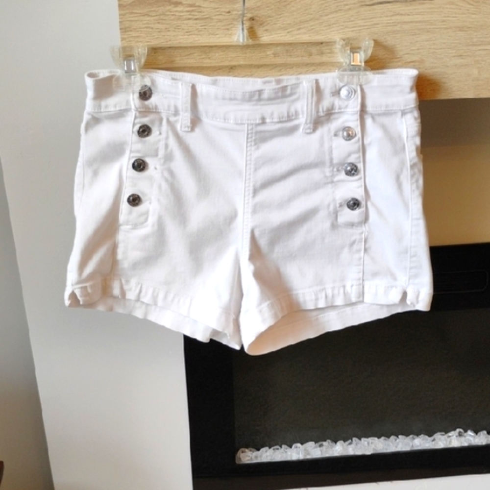 American Eagle Outfitters White High Waist Shorts